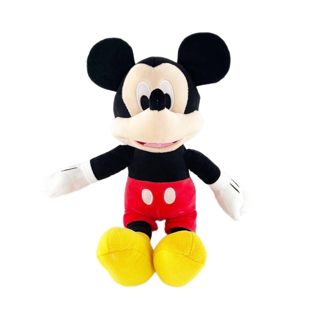 Disney‎ Mickey Mouse Plush 14 Inch Red Shorts Yellow Shoes Soft Stuffed Animal